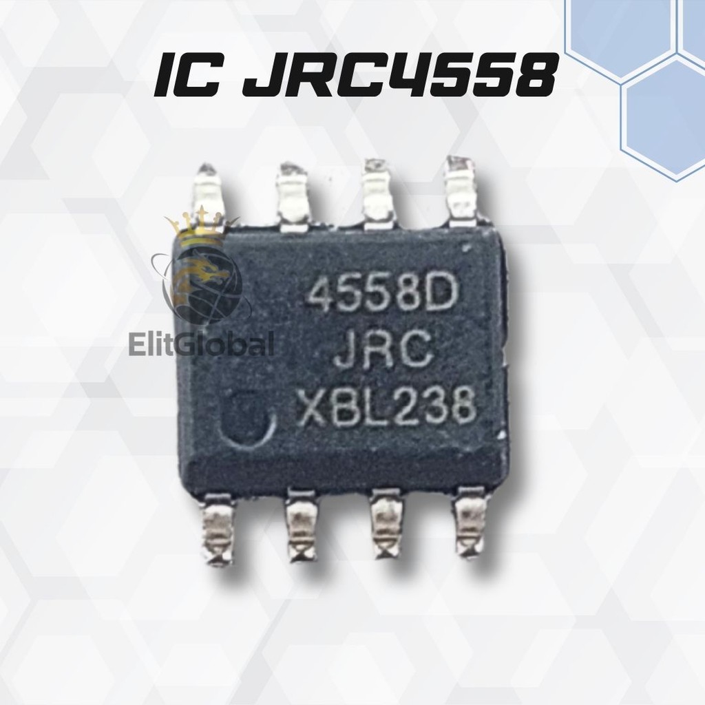 IC JRC4558 SMD SOP-8 Original untuk Audio Processing & Mixer