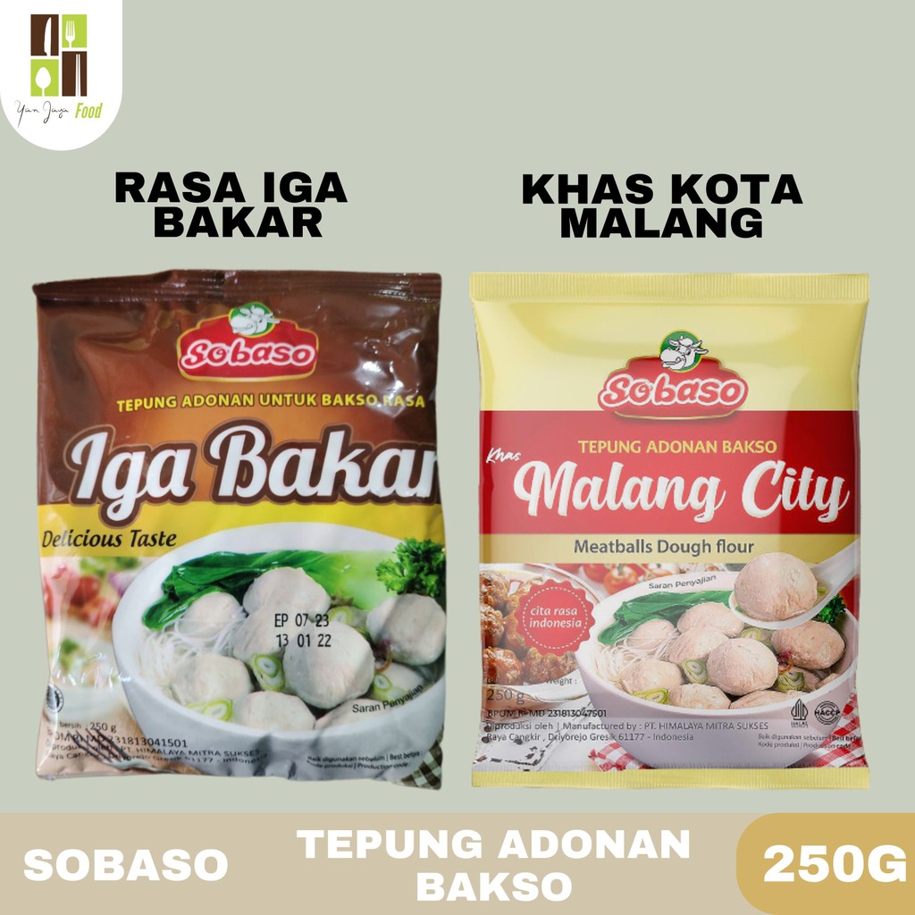 Sobaso Tepung Adonan Bakso 250g / Rasa Iga Bakar / Khas Kota Malang / Malang City / Tepung Untuk Ado