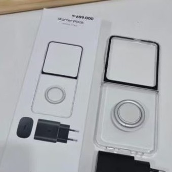 starter pack samsung galaxy z flip5 z flip 5 case original adaptor  original samsung garansi resmi