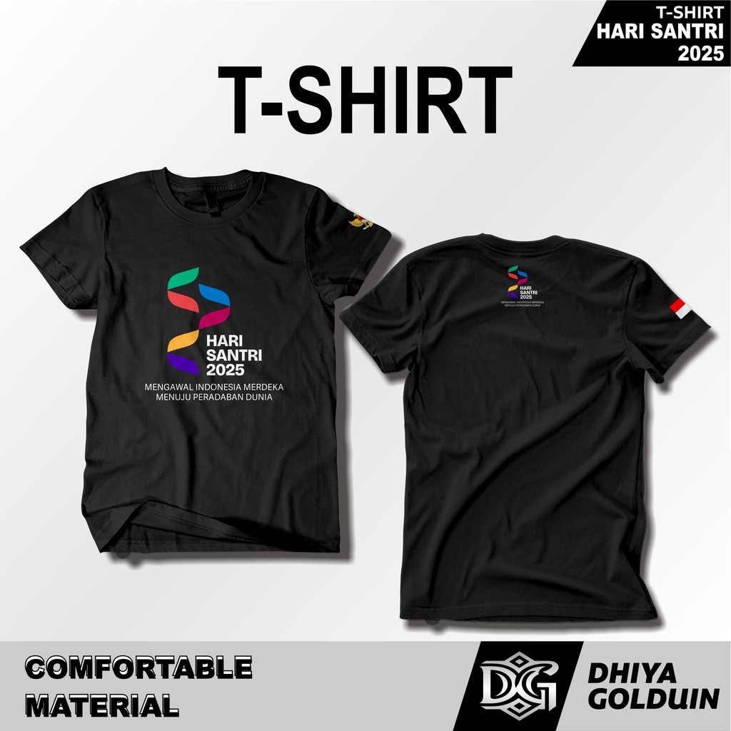 Kaos Hari Santri Nasional 2025 Pria Putra Dewasa Distro Tebal 24s Motif Islami Baju Cowok Murah