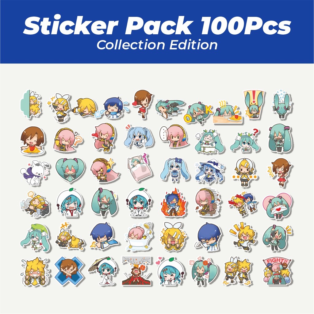 Hot Stiker Vocaloid Vocal Android Lucu Anti Air Stikers Berperekat Waterproof Sticker Decal Buat Mot