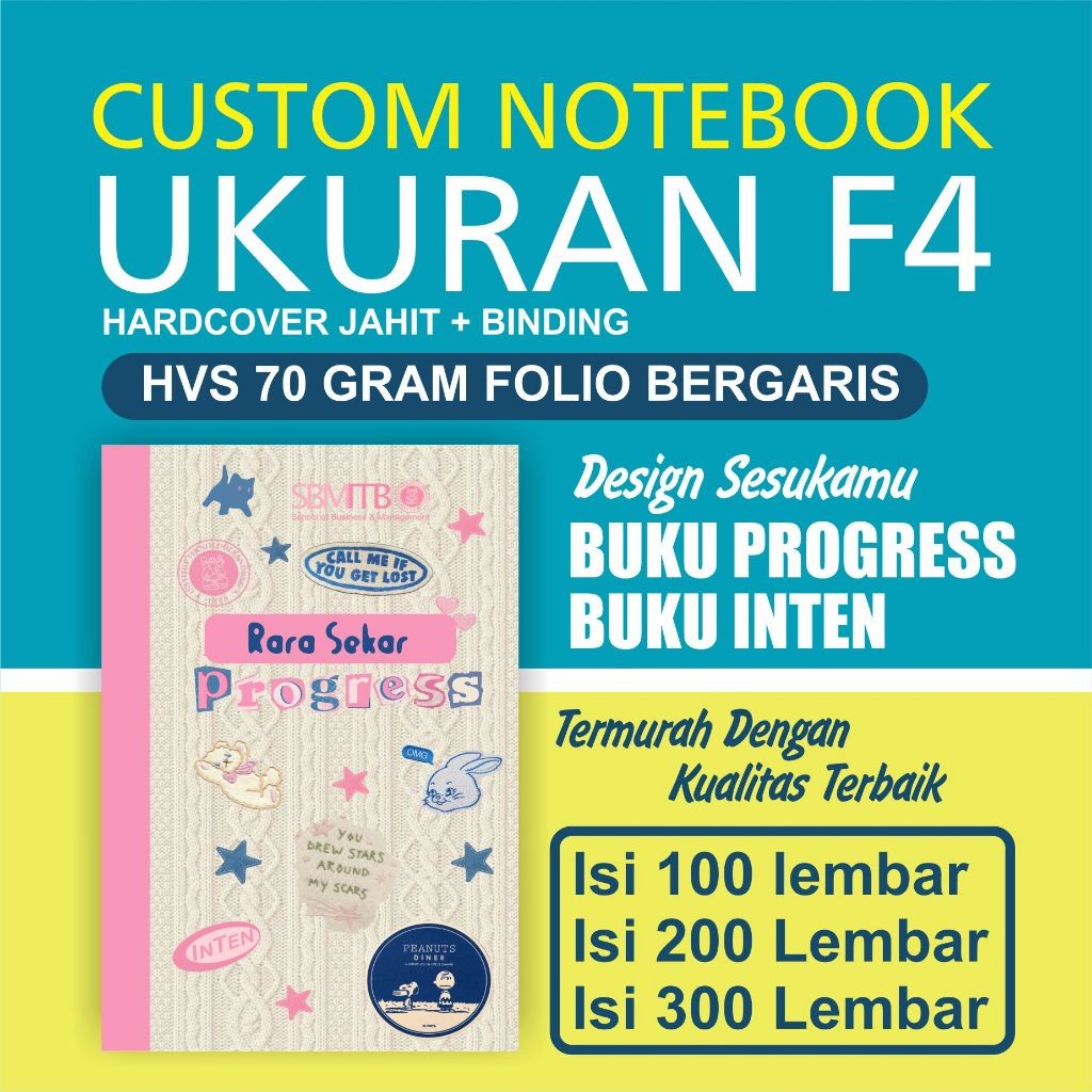 CUSTOM BUKU INTEN DAN PROGRESS FOLIO