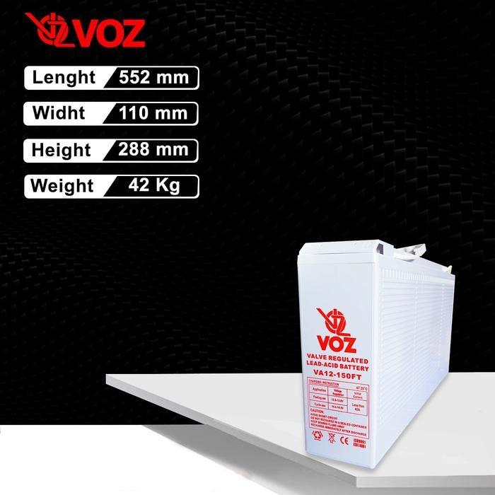 Voz Baterai 12V 150 Ah Front Terminal VRLA AGM | Aki Kering VRLA 12V 150 Ah