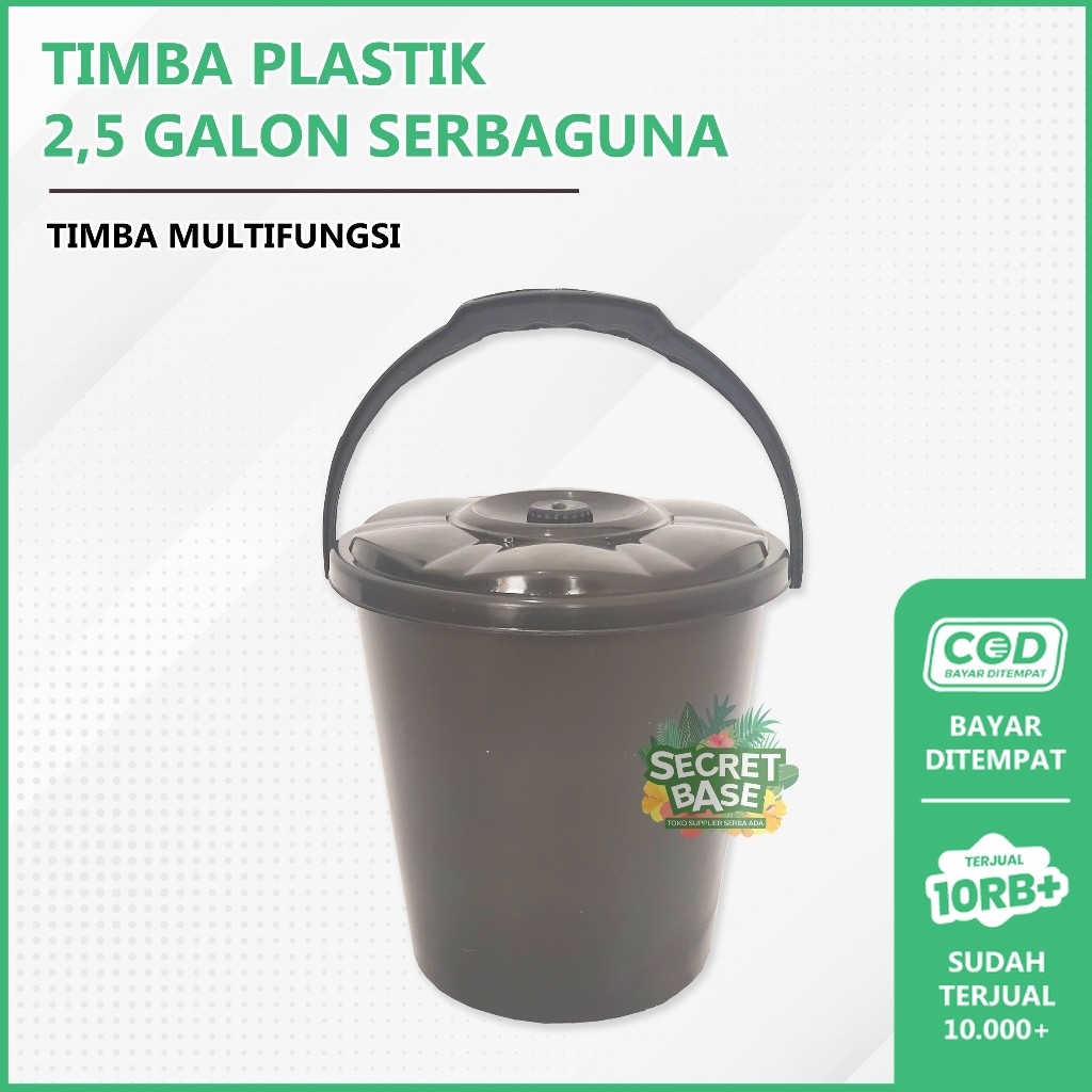 TIMBA AIR TUTUP - Gagang / Timba Plastik / Ember Tutup / Ember Murah