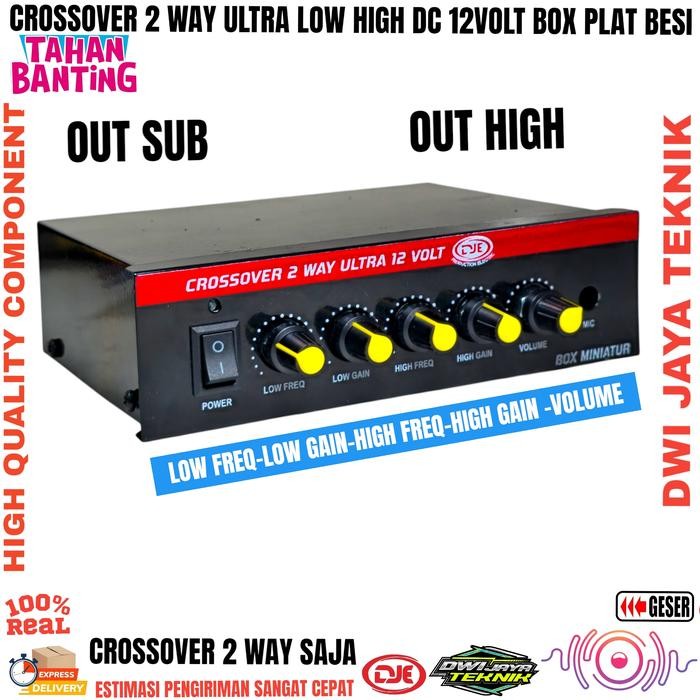 Crossover Active Mini 2Way ULTRA DC 12Volt Siap Pakai CVJA