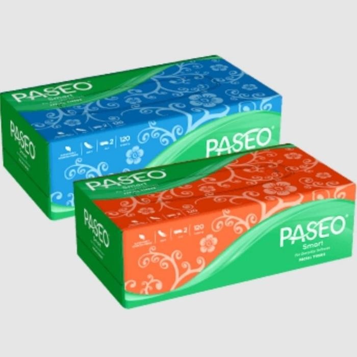 Tissue Paseo Smart Box 120 Sheets 2Ply Tisu 120 lembar Halus Wajah Facial Dus Hardbox Kotak CS