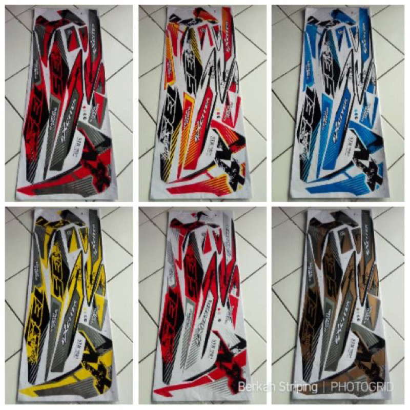 (COD) Striping Stiker Variasi Thailand Motor Yamaha Jupiter Mx Lama - Grafis Exciter 135
