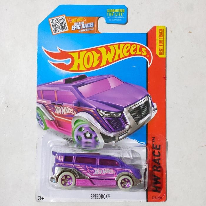 Hotwheels Hot Wheels Speedbox ungu 2014 HW Race roda Glow in the Dark