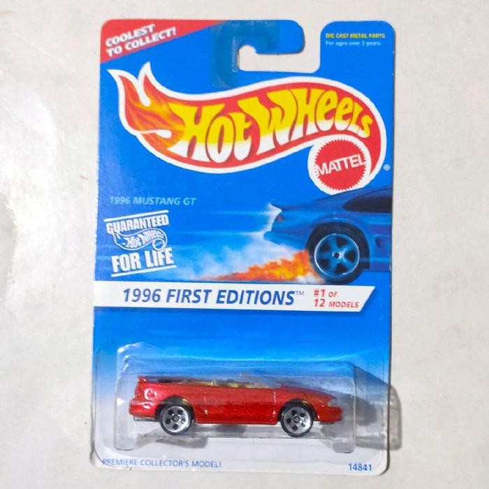 Hotwheels Hot Wheels 1996 96 Mustang GT Convertible merah 1996 First Editions - Velg 5DOT