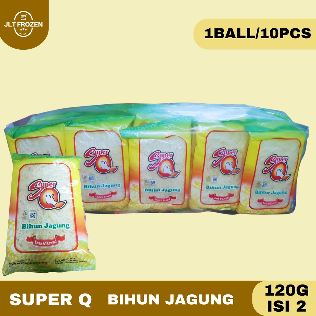 Super Q Bihun Jagung 120g - 1 BALL/20PCS / Isi 2 pcs / Bihun Kenyal & Gurih / Mie Bihun Jagung