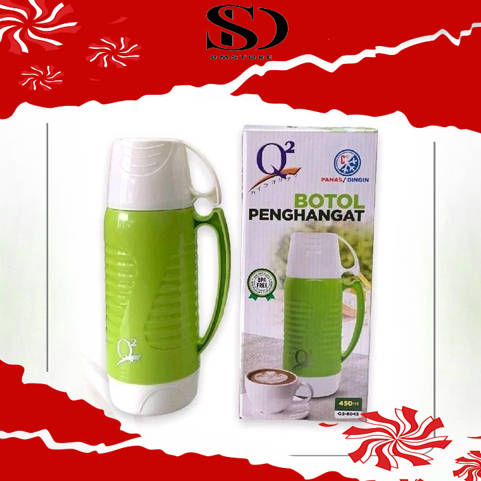 Termos Air Panas Dingin 450ml / 1000ml / Vacuum Flask Q2 8045 / Q2 8100 Free BPA - Q2 8045