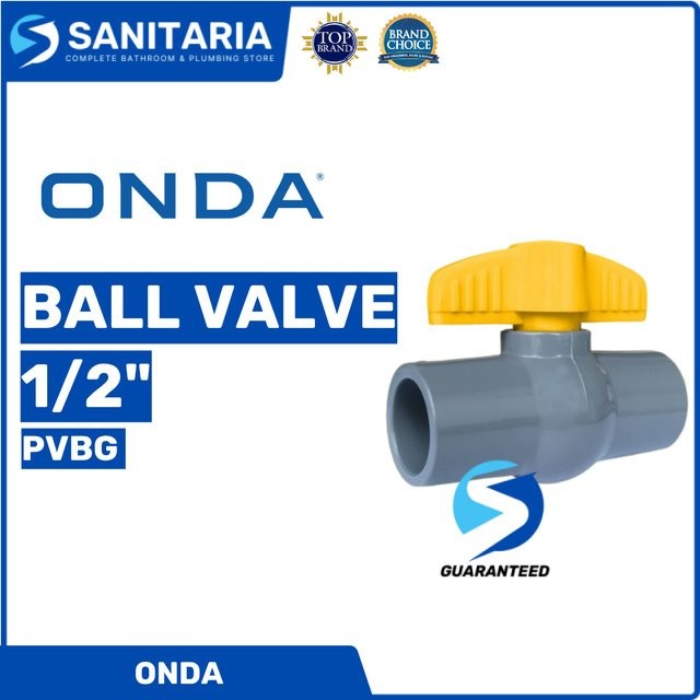 Ball Valve Pvbg 1/2" Onda/ Stop Kran Pvc Pvbg 1/2" Onda Polos