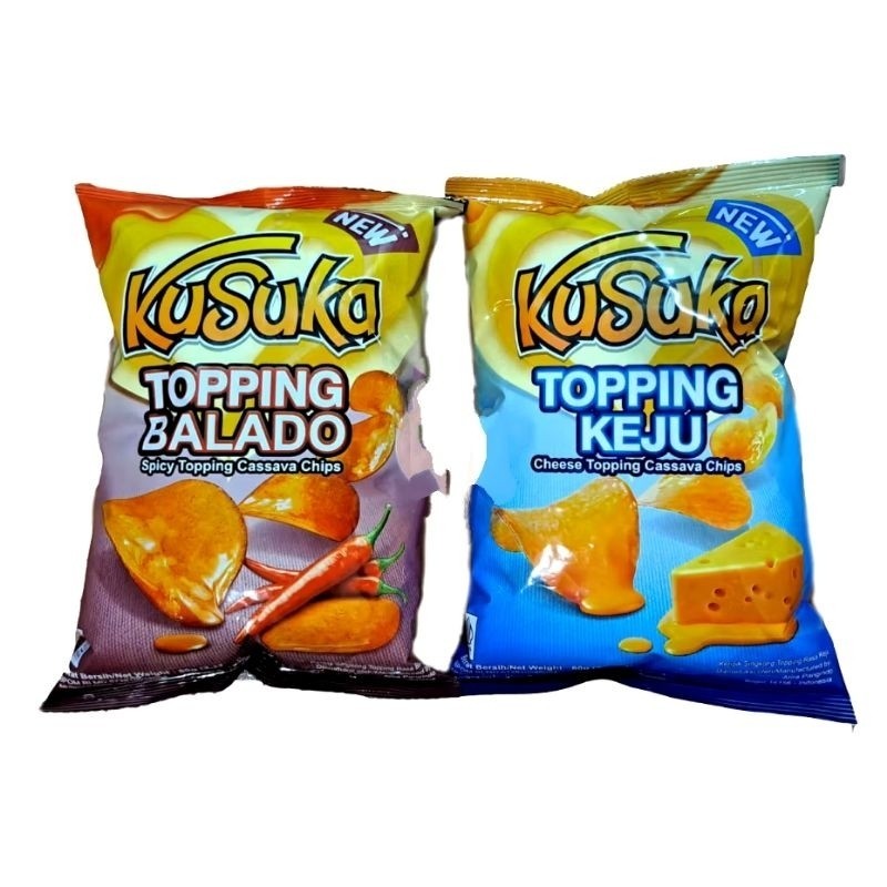KUSUKA Keripik Singkong Topping Keju dan Balado 60gr - AMY