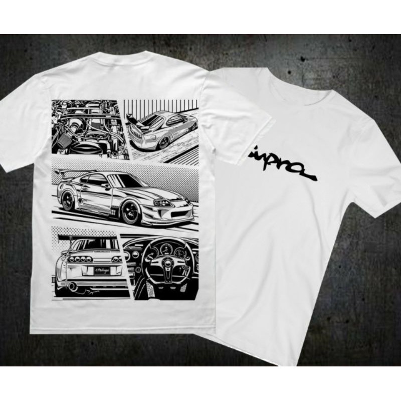 Kaos otomotif/kaos mobil toyota supra mk4 / baju otomotif / baju mobil