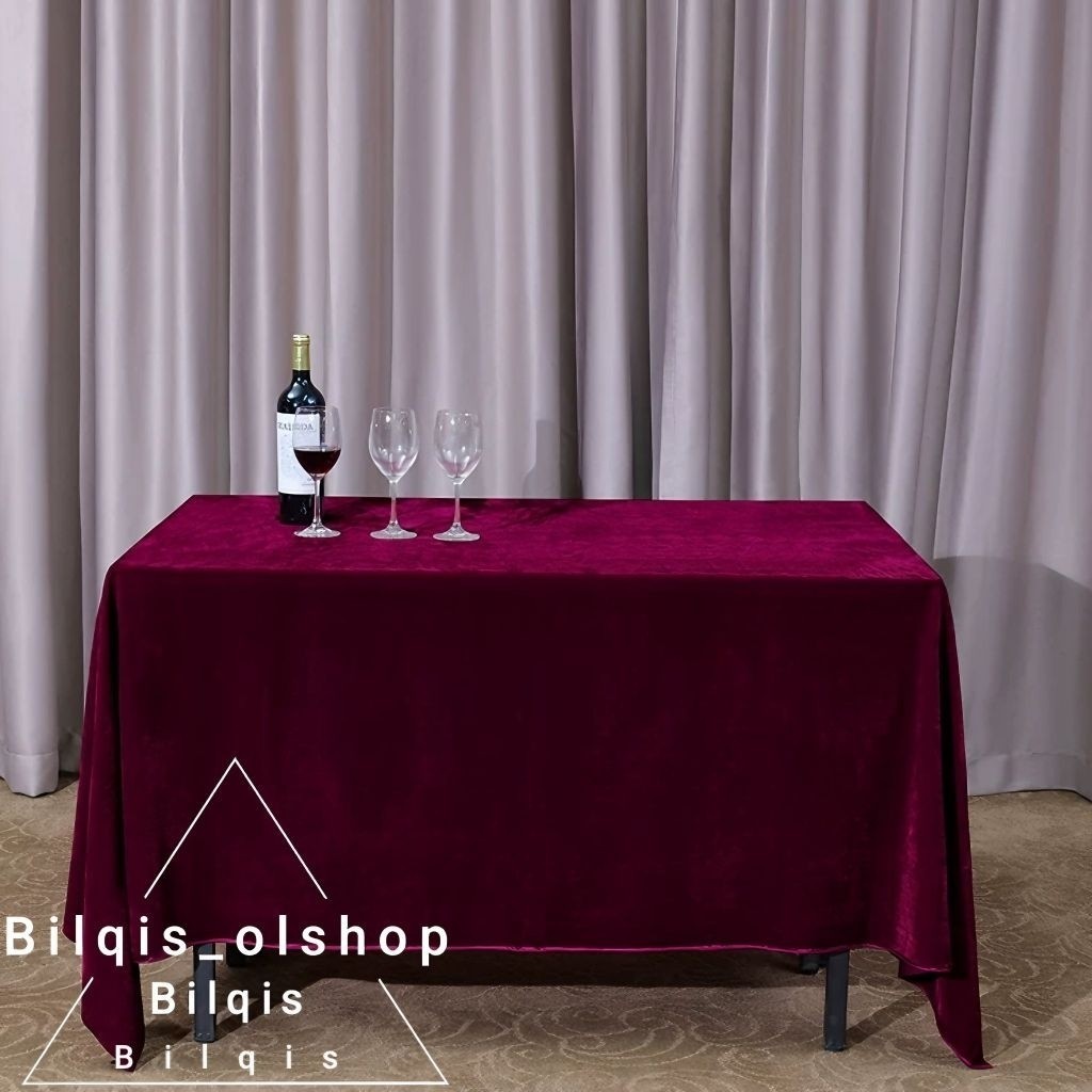 Taplak Meja Ruang Tamu Taplak Meja Kain Suede