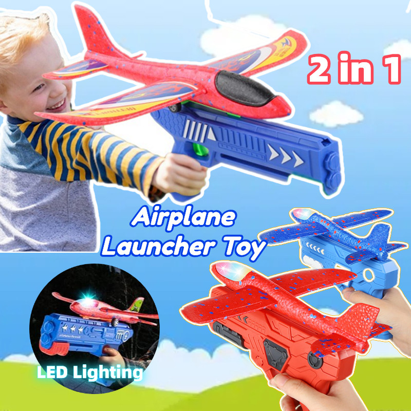 Mainan anak-anak terlaris Peluncur pesawat terbang berbahan busa Mainan pesawat terbang yang bisa di