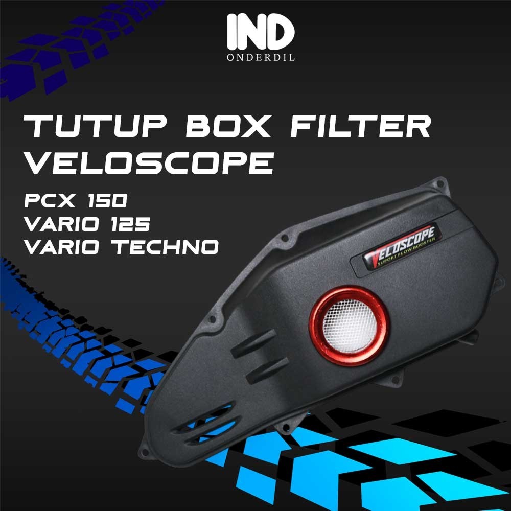 IND Onderdil Tutup Box Filter Veloscope Airblade Slim Vario Techno 125 Helm In eSP New LED All Serie