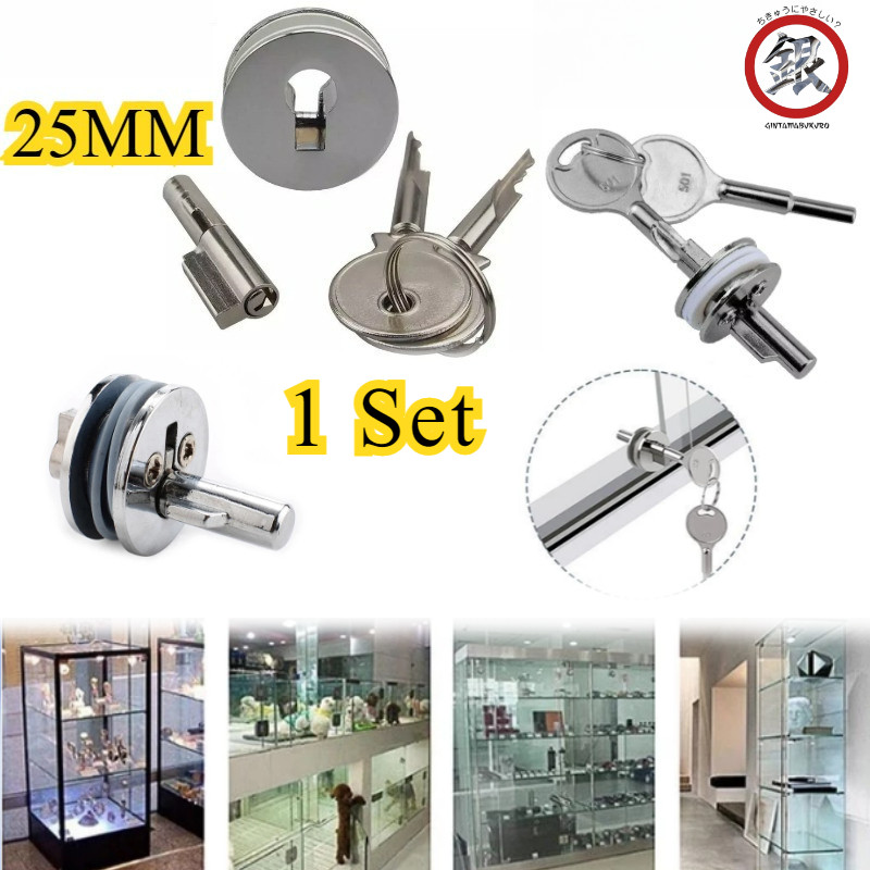 1 Set Kunci Lemari Rak Pajang Kaca/Kunci Pintu Lemari Kaca/Kunci Lemari Etalase Kaca/Kunci Lemari Ka