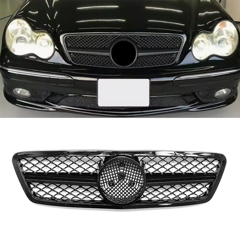 Car Front Grille Grill For Mercedes-Benz C-Class W203 C200 C240 C280 C320 2001-2007 Tuning Accessori