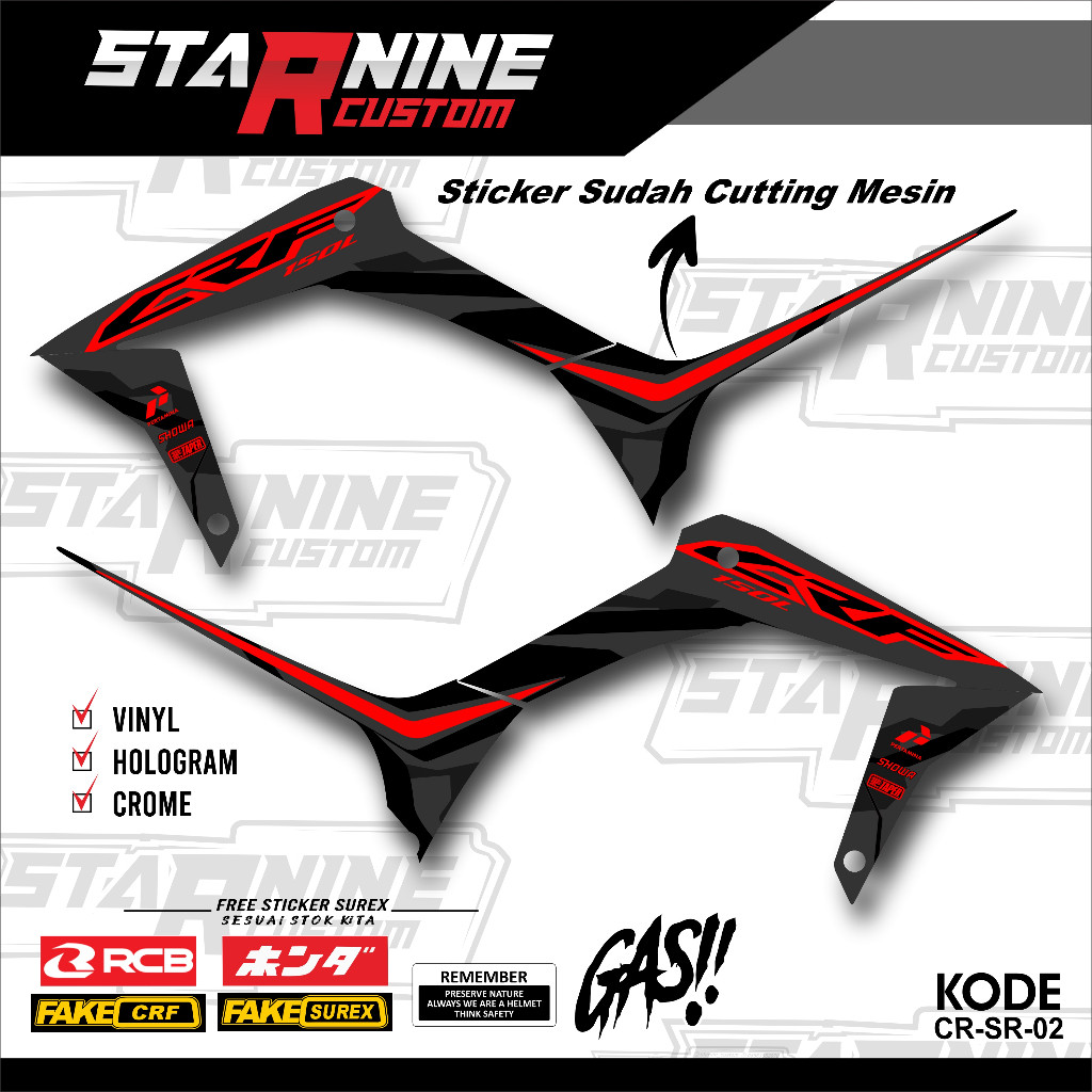 Striping Ori Variasi Crf 150l Striping Variasi Crf Stiker Crf