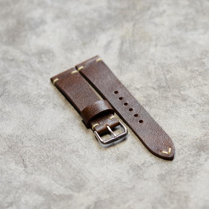 strap kulit tali jam tangan rustic leather 18mm 20mm 22mm 24mm leather strap - 18mm