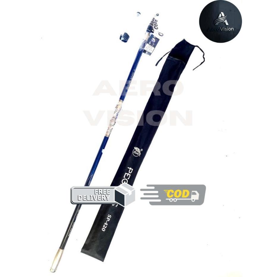 Joran Laut Model Antena Orca Pegasus 390 420 450 Carbon Action Kaku - 390