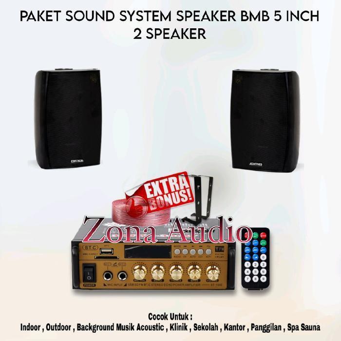 Paket Sound Cafe Resto Karaoke Speaker BMB 5 Inch 2 Speaker Original ( Mini 1 ) - PAKET A