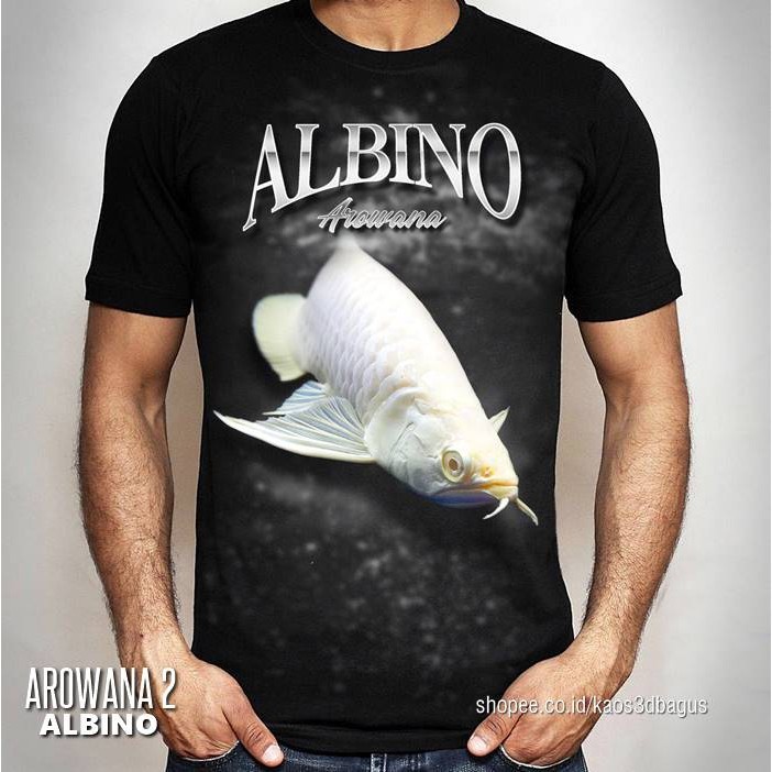 KAOS IKAN ARWANA ALBINO Arowana Fish Baju Kaos Arwana Hobby Keren PREMIUM Distro Custom Kaos Satuan 