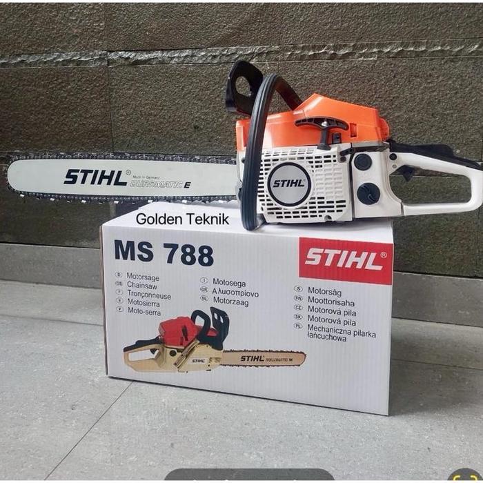 PROMO READY ADA Mesin Chainsaw MS 788 + Bar 22 inch ( Komplit ) Senso Ms 788