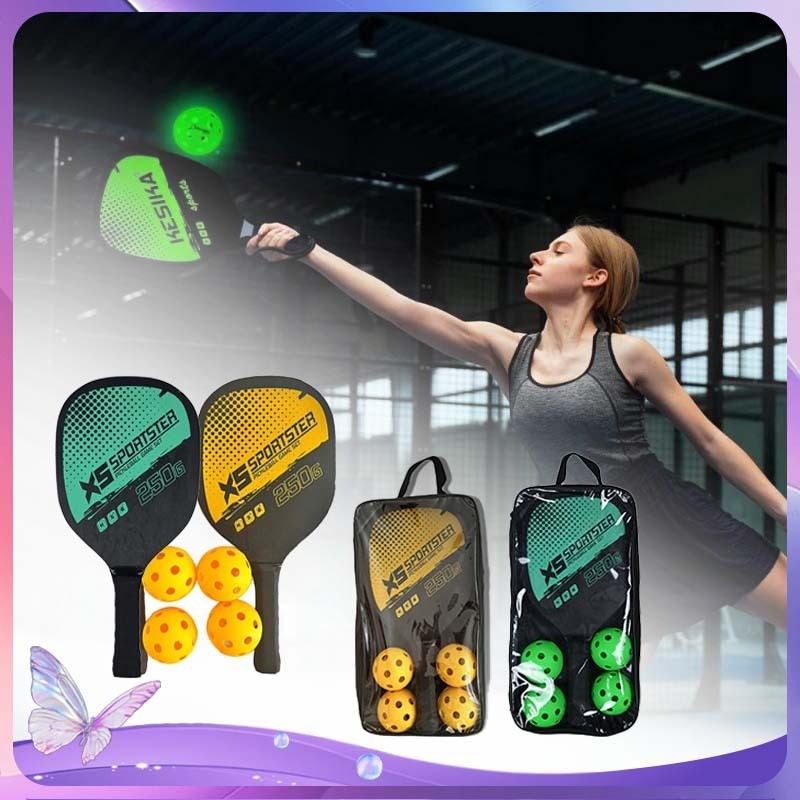 1set Paddle Pickleball Carbon Pickleball Racket Set Raket Pickle Tennis Raket Pickleball Paddle Set
