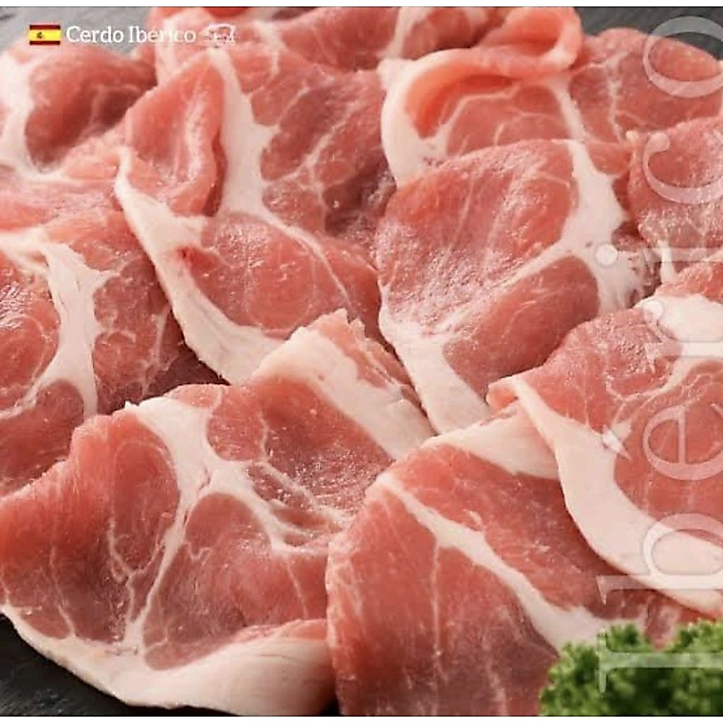 Pork Kapsim Slice IMPOR 2mm Daging Babi Merah untuk Sukiyaki Yakiniku Shabu-shabu Kemasan 500gr Froz