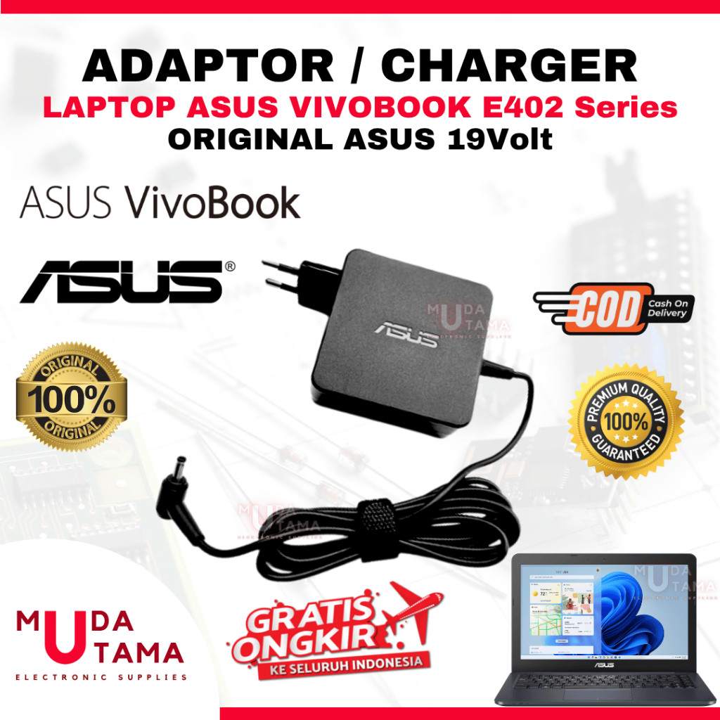 Adaptor Charger Laptop ASUS Vivobook E402 Series E402B E402W E402Y E402MA - Adaptor Laptop ASUS Vivo