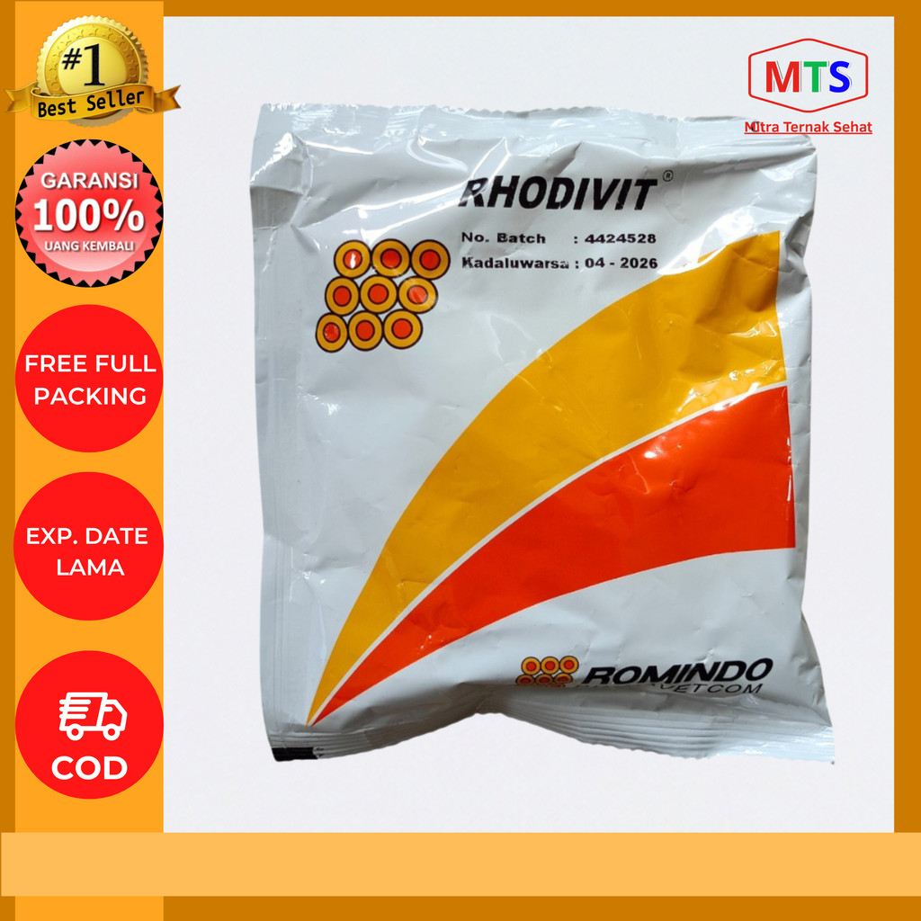 RHODIVIT 100 gram Vitamin Ayam - Meningkatkan Pertumbuhan Dan Produktivitas Ternak