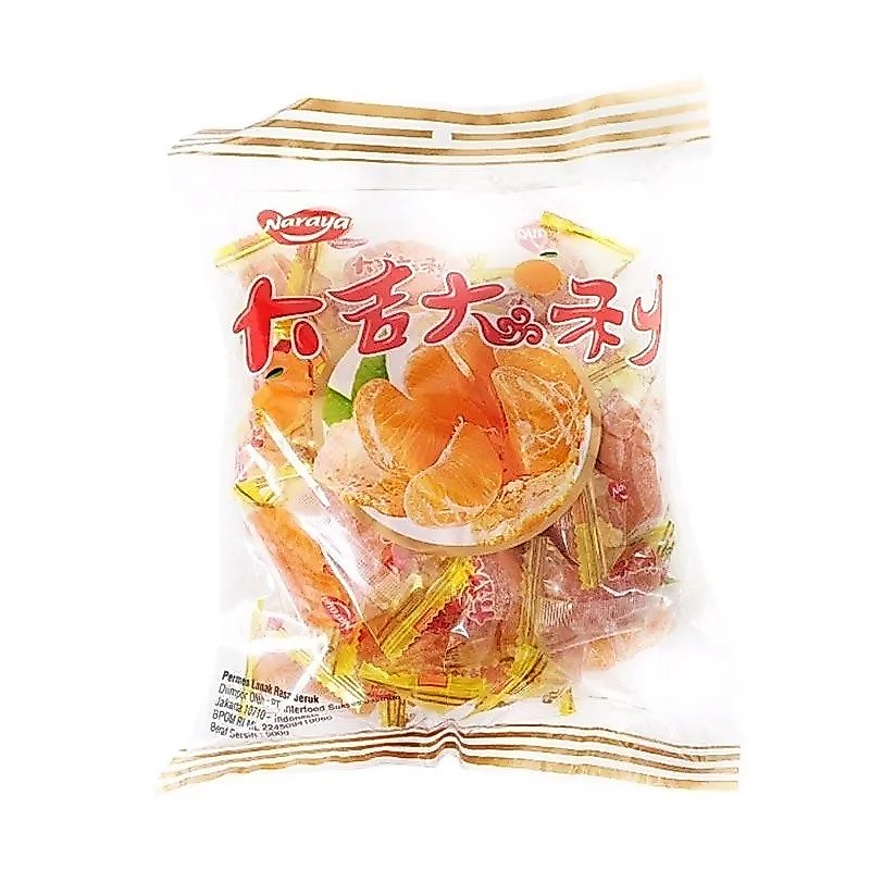 Naraya Permen Lunak Rasa Jeruk - permen gummy - permen jeruk - permen imlek - naraya orange candy - 