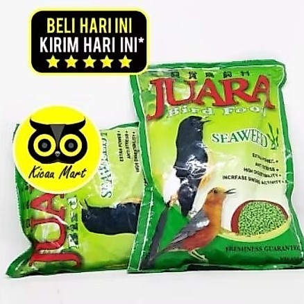 Voer juara hijau bird food seaweed pur burung kicau ocehan murai kacer jalak pentet ciblek prenjak p