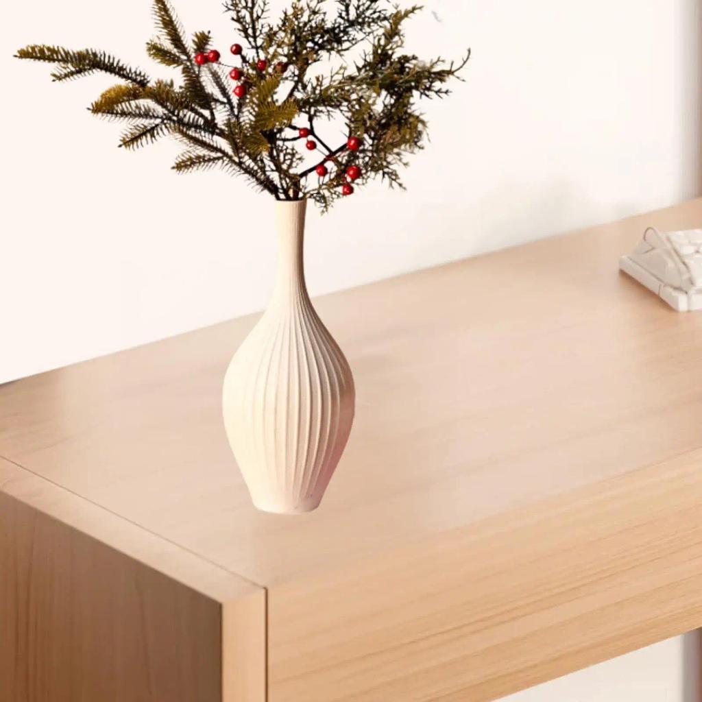 Modern Ceramic Flower Vase Rustic Aesthetic Table Ornament Centerpiece Vase for Home Fireplace Kitch