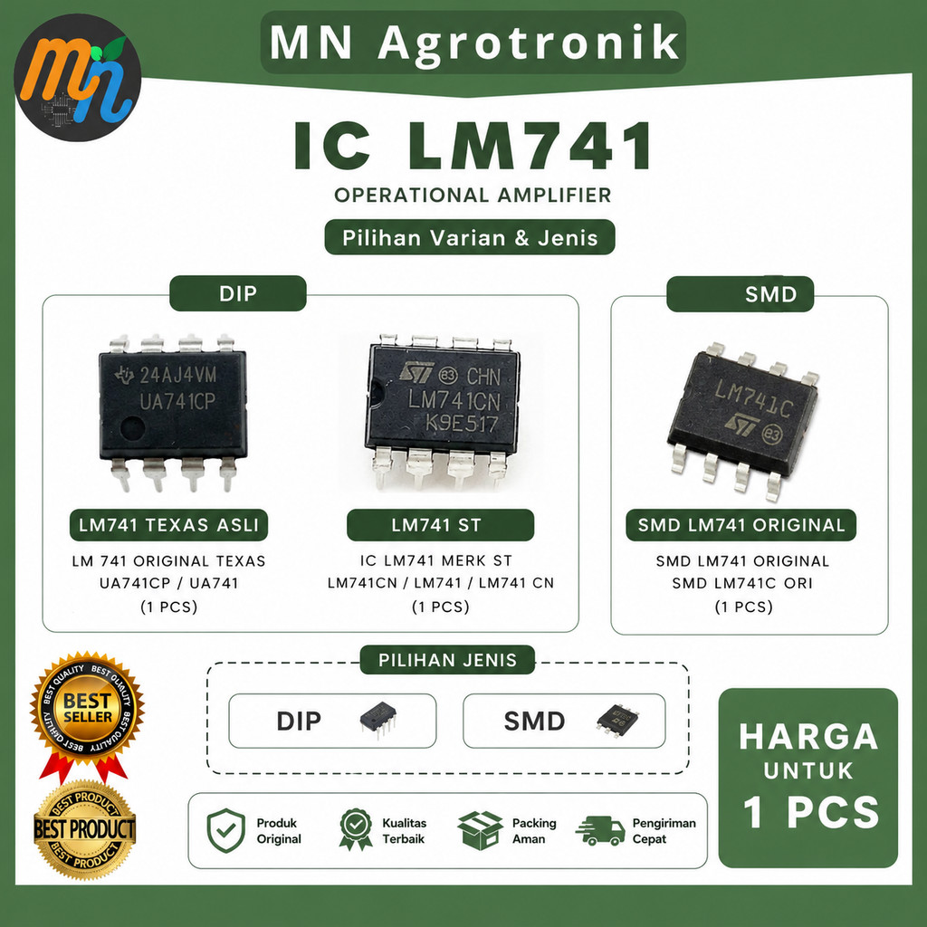 IC LM741 Operational Amplifier Original DIP SMD UA741CP LM741CN Texas ST