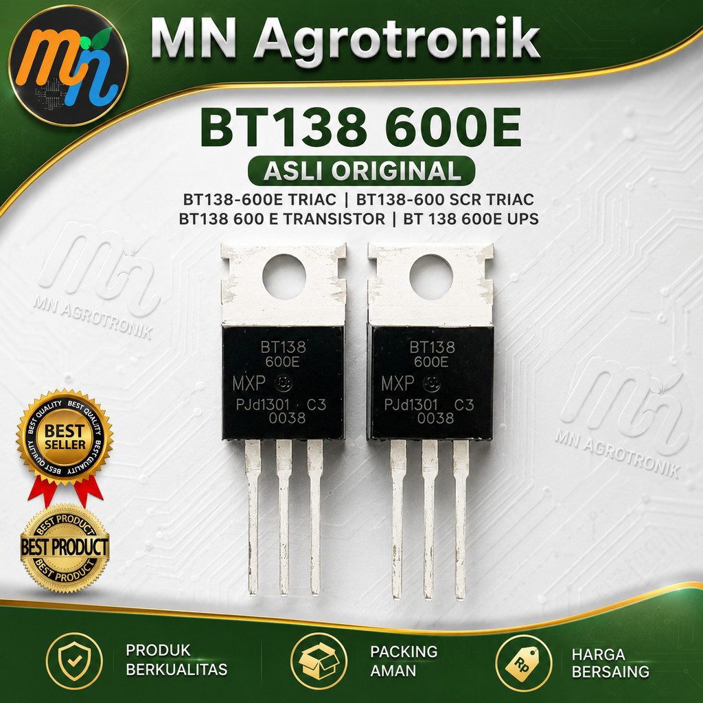 BT138 600E ASLI ORIGINAL BT138-600E TRIAC BT138-600 SCR TRIAC BT138 600 E TRANSISTOR BT 138 600E ups