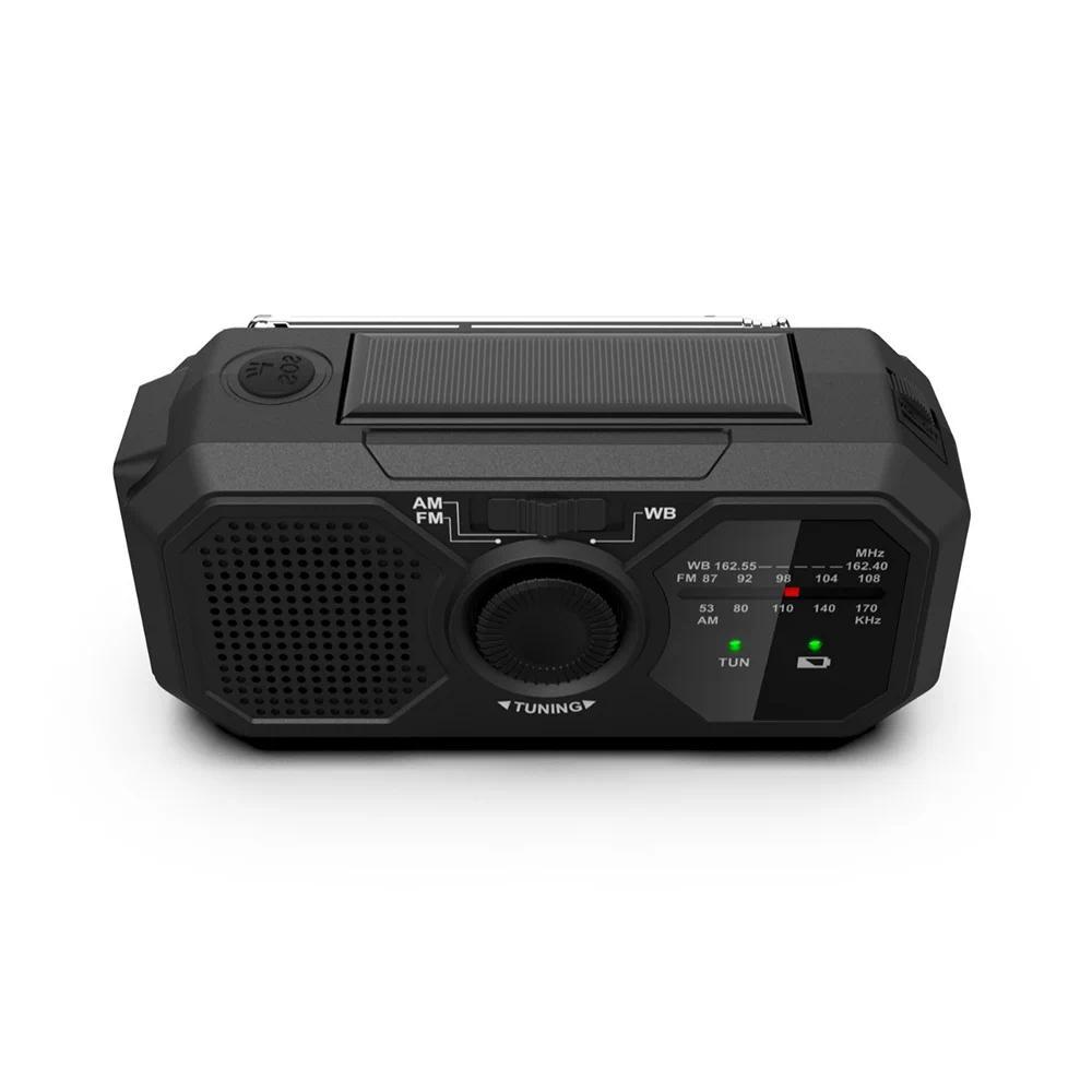 Emergency Radio,Solar Hand Crank Dynamo Weather Radio,Portable AM/FM Radio,Rechargeable Flashlight P