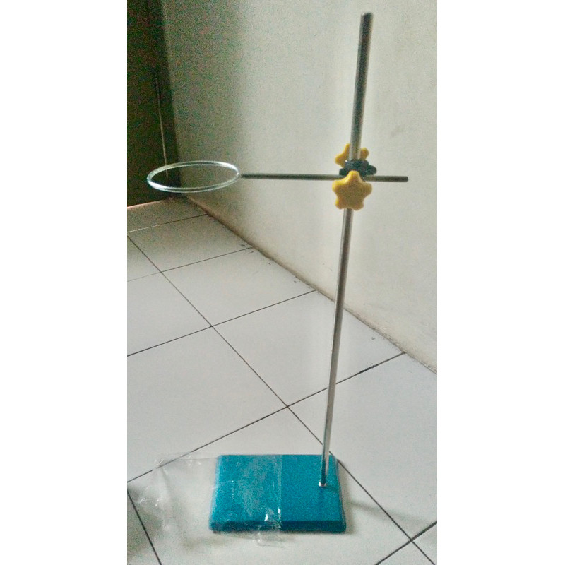 STATIF ALAS TIANG DAN RING CORONG PISAH SET PERLENGKAPAN LABORATORIUM BIOLOGI KIMIA     Berkualitas