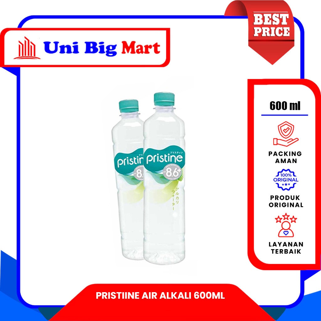 PRISTINE 8+ AIR MINERAL ALKALI BOTOL - 600 ml