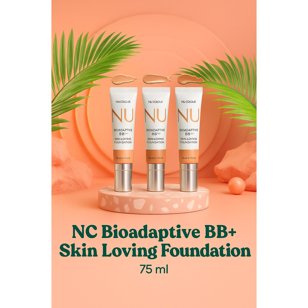 [ New! Glow Mart ] By NU SKINN Colour Bioadaptive BB+ Skin Loving Foundation Ivory , Linen , Natural