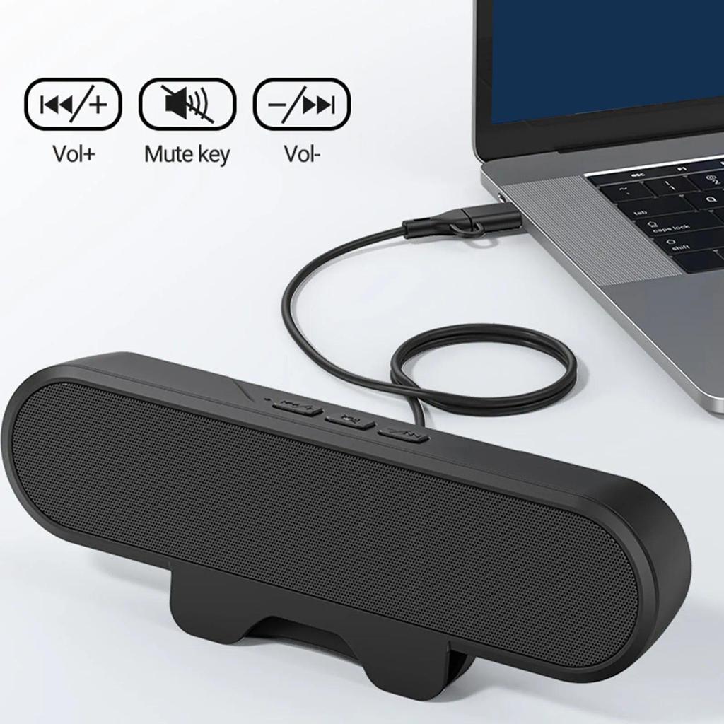 USB Computer Speaker HD Stereo PC Speakers with Volume Control Loud Wired Desktop Speakers for PC Ea