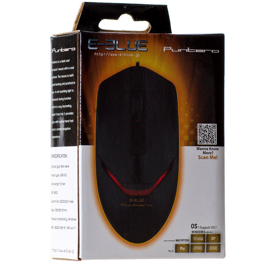 Mouse USB E-Blue Puntero Original Lampu LED Gaming Mouse