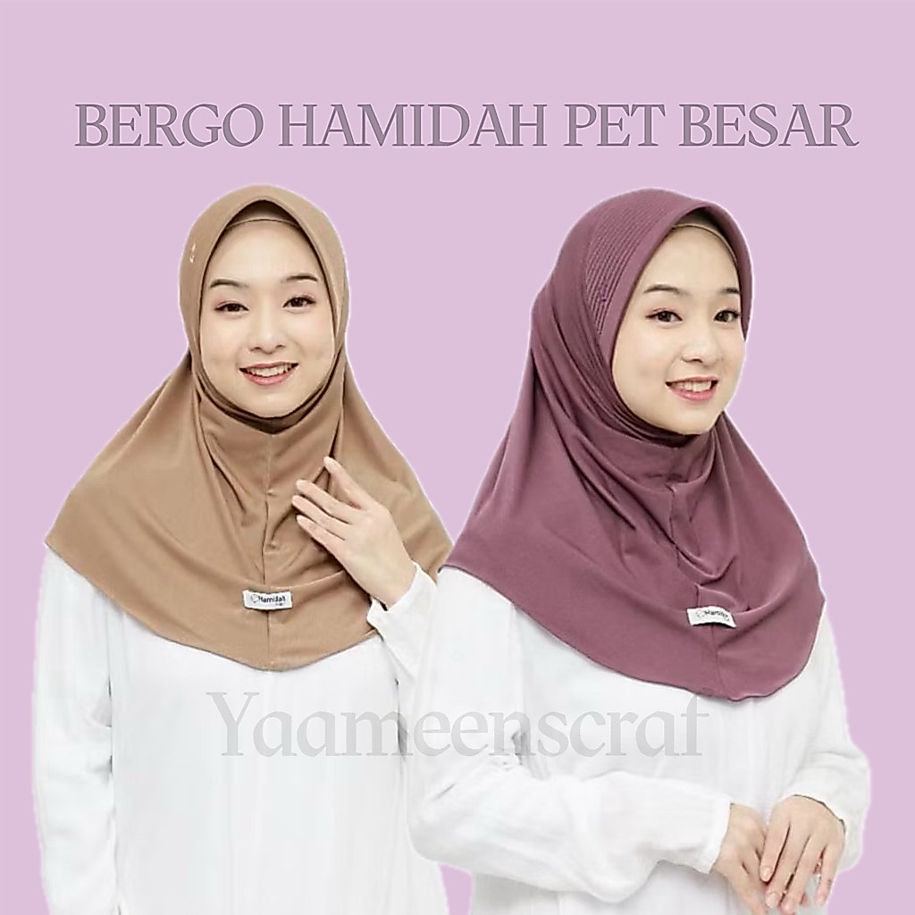 (ORI) Bargo Hamidah Pet Besar S/Hijab Bergo Pet Besar/Bergo Anak sekolah