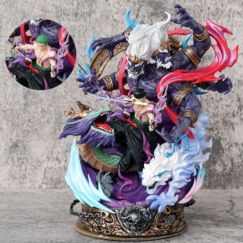Patung One Piece Zoro - Kolektor Dewasa 20cm Dekorasi Ruang Anime Figur PVC - Neraka King Enma