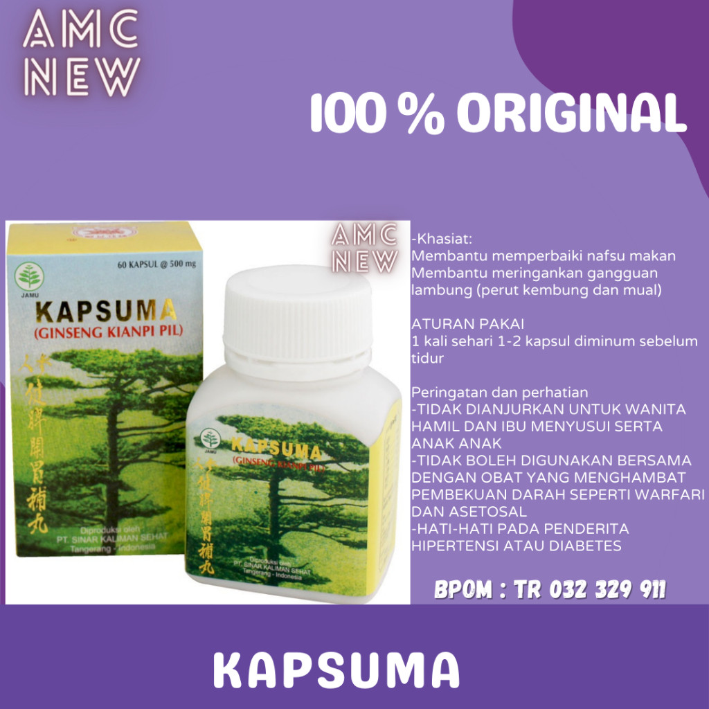 (KIANPI ASLI) Kapsuma / gingseng Kianpi pil