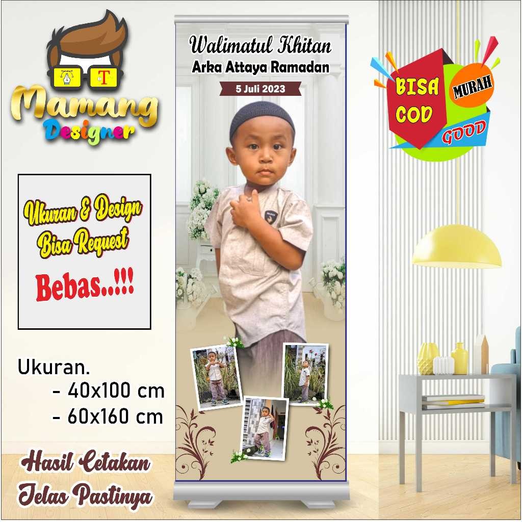 backdrop Cetak Spanduk Banner MMT Khitanan Anak Atau Syukuran bb