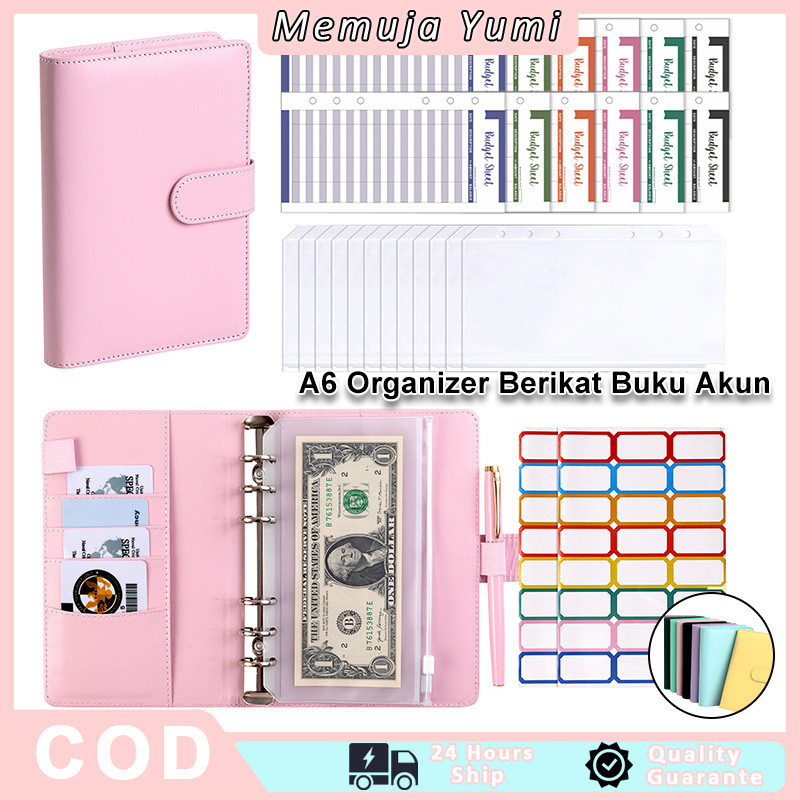 

Binder Polos A6 6 Ring Eksklusif Levi Agenda /A6 Polos Binder Berkualitas Dompet Keuangan