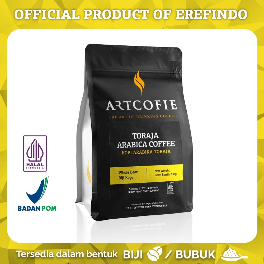 

JAMIN MURAH !!!Artcofie Kopi Toraja Arabica Pouch Biji / Bubuk 200gr(BISA LANGSUNG ORDER)